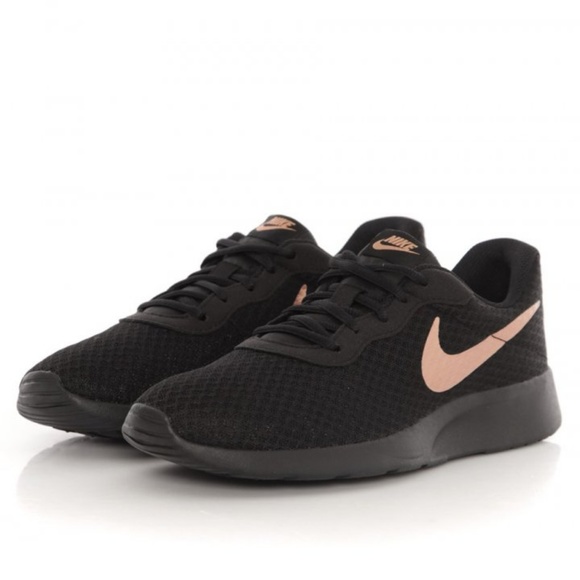 nike black and rose gold shoes